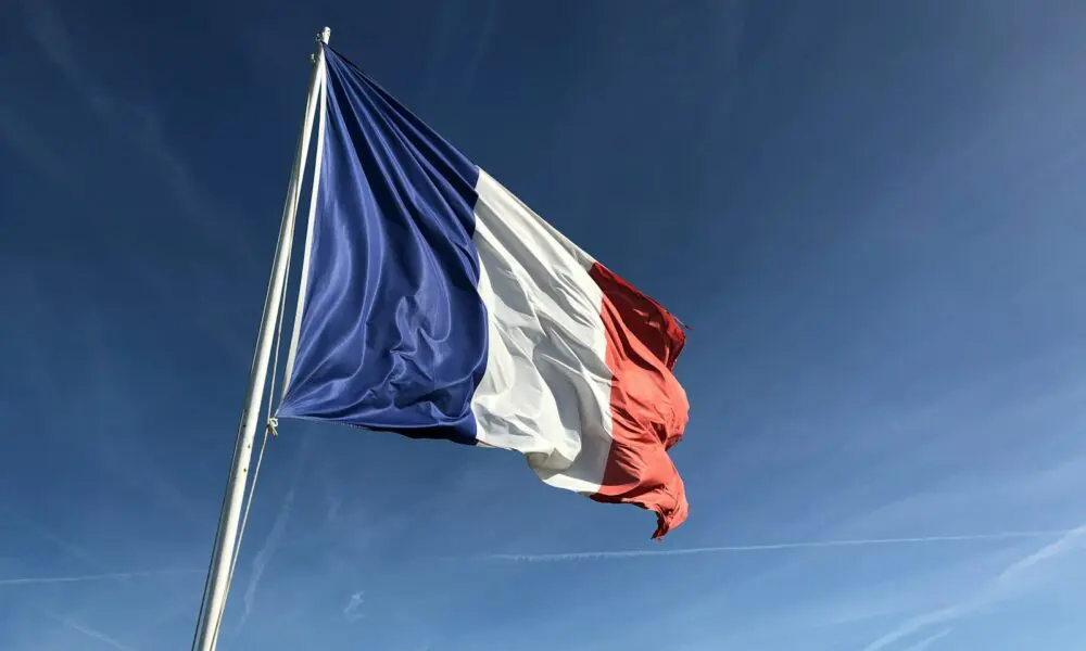 Yugoslavia flag under blue sky