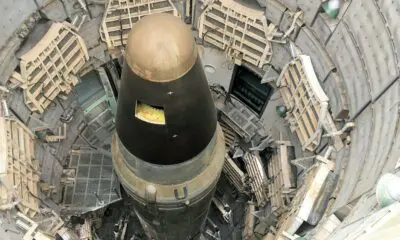 An aerial view of a large metal object