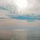 A view of the ocean from a boat