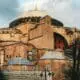 Stunning view of Hagia Sophia, reflecting Byzantine architecture in Istanbul, Türkiye.