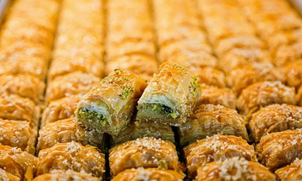 brown and green bread with green leaves