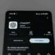 Smartphone screen displaying chatgpt app details.