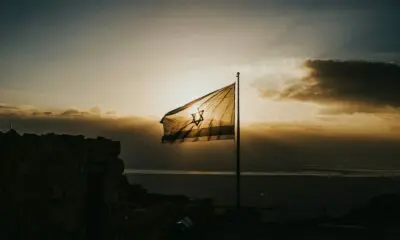 silhouette photography of national flag