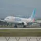 A flydubai airplane on the runway