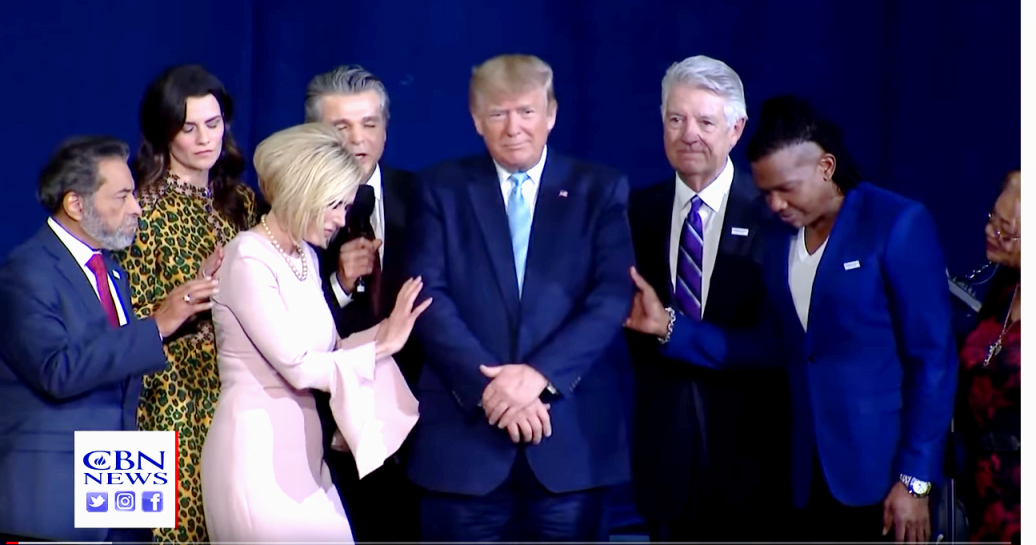 Donald Trump 'He was sent to us': at church rally, evangelicals worship God and Trump