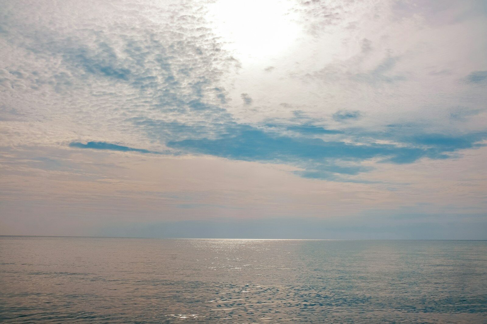 A view of the ocean from a boat