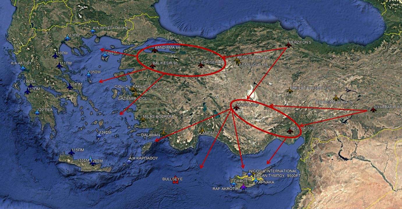 Χάρτης Νο5: Αναμενόμενοι άξονες επίθεσης THK